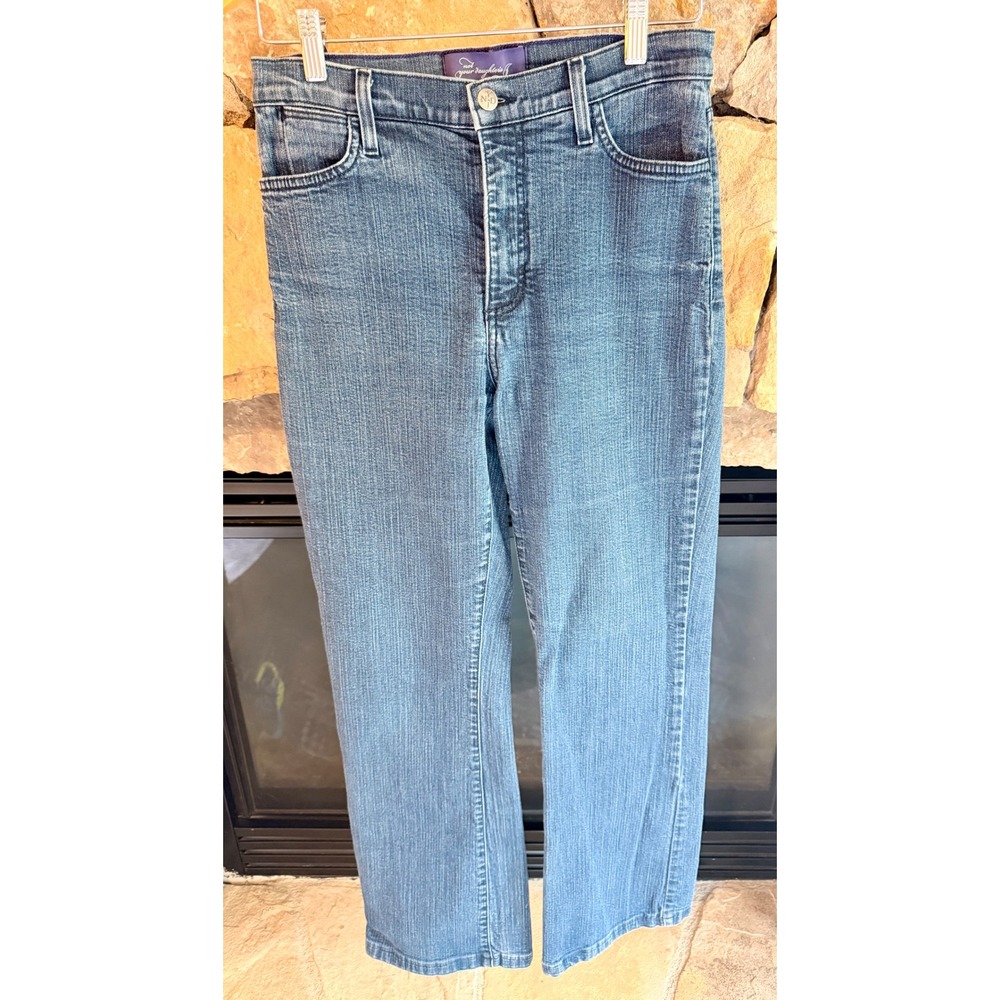NYDJ Not Your Daughters Jeans Straight Leg Lift Tuck Denim Womens 6 High Rise